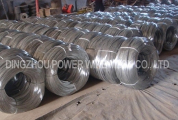 Cold galvanized wire is in the plating bath by current unipolarity zinc plating on the wire appearance gradually