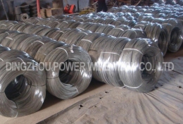 Cold galvanized wire is in the plating bath by current unipolarity zinc plating on the wire appearance gradually