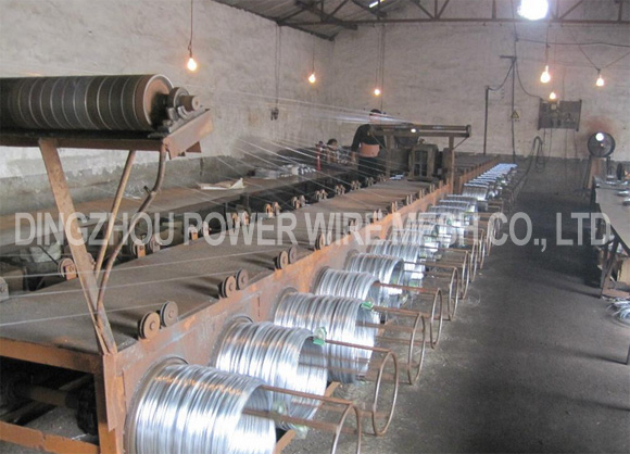 Large volumes galvanized wire